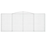 Arched Gabion Baskets 10 pcs 400x50x160/180 cm Galvanised Iron 3147043