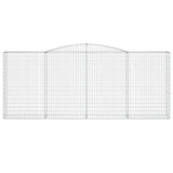 Arched Gabion Baskets 15 pcs 400x50x160/180 cm Galvanised Iron 3147044
