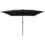 Garden Parasol Black 295 x 295 x 245 cm Polyester and Steel 42003658