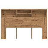 Headboard Cabinet Artisan Oak 180x19x103.5 cm Engineered Wood 856873
