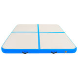 Inflatable Gymnastics Mat with Pump 200x200x15 cm PVC Blue 92698