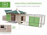 Chicken Coop Small Animal Pet Cage w/ Nesting Box Outdoor Run Backyard Wooden T3398P350032