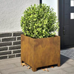 ZNTS Garden Planters 2 pcs 40x40x40 cm Weathering Steel 851212