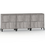 Sideboards 3 pcs Grey Sonoma 60x35x70 cm Engineered Wood 3185781