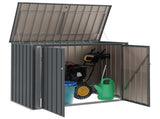 Garden Storage Box Black 151.5 x 82 x 110.5 cm Steel 42011283