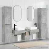 Bathroom Furniture Set 5 pcs Concrete Grey 33 x 34.5 x 160 cm 3406016