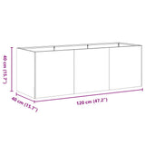 Planter 120x40x40 cm Galvanised Steel 860680