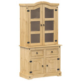 Glass Display Cabinet Corona 100x48.5x179 cm Solid Wood Pine 4005681