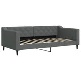 Daybed with Trundle without Mattress Dark Grey 90x190 cm Single 3197496
