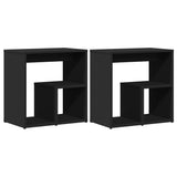 Side Tables 2 pcs Black 50x30x50 cm Engineered Wood 840558