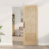 Sliding Door ORKDAL Brown 73.5 x 198.5 cm Solid Pine Wood 3333746