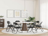 Folding Chair 8 pcs Black 48 x 43.5 x 81 cm Faux Leather 42029067