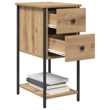 Bedside Cabinet with Drawer 2 pcs Artisan oak 32 x 42 x 70 cm 871288
