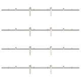 Sliding Door Hardware Kit 400 cm Stainless Steel Silver 3295774