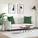 Sofa Pillows 2 pcs Dark Green 60 x 60 cm Corduroy Fabric 42014037