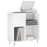 Record Cabinet High Gloss White 84.5x38x89 cm Engineered Wood 831774
