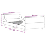 ZNTS Bed Frame without Mattress White 90x200 cm Solid Wood Pine 850777