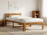 Single Bed Frame with Headboard ROSTOCK Natural 100 x 200 cm 903459