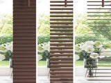 Venetian Blind Dark Brown with Pattern 150 x 150 cm 25 mm PVC 42003795