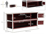 Rabbit Hutch 2-Tier Guinea Pig Cage Bunny House Cage with No-Leak Trays for Indoor and T3398P547947
