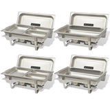 4 Piece Chafing Dish Set Stainless Steel 50530