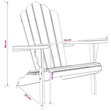 Garden Adirondack Chair Natural Solid Teak Wood 42041355