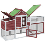 Chicken Coop Mocha 186,5x58,5x113 cm Solid Wood Pine 172230