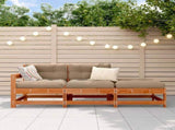 Sectional Sofa Units 3 Piece Wax Brown Solid Pine Wood 865501