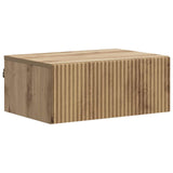 Wall-Mounted Bedside Cabinet 2 pcs Artisan Oak Engineered Wood 898464