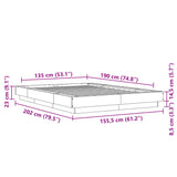 Bed Frame without Mattress Black 135x190 cm Double 3281225