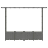 Raised Bed with Trellis and Roof Light Grey 203 x 40 x 136 cm 42032592