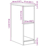 Garage Storage Cabinet Black 30x51x85 cm Solid Wood Pine 860527