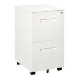 Metal Mobile File Cabinet with Wheels, Lockable 2 Drawer Filing Cabinet for A4, Legal, Letter, T3398P342412