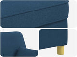 Armchair with Cushions Blue Fabric 42043512