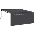 Retractable Awning Manual Grey and anthracite 350 x 250 cm 3330223