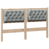 Headboard Other Brown and light grey 140 cm Solid pine wood 879009