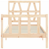 Bed Frame without Mattress Small Single Solid Wood Pine 3192451