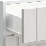 Kitchen Base Cabinet "Lucca" High Gloss White Engineered Wood 854271