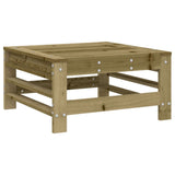 Garden Footstool with Cushion Impregnated Wood Pine 825673