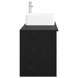 Bathroom Furniture Set 2 pcs Black Oak Engineered Wood 3403881