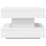 Coffee Table 360-Degree Rotatable White 50x50x34.5 cm 858470