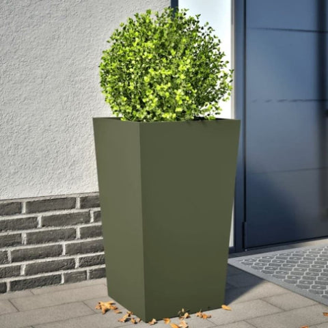 ZNTS Garden Planters Olive Green 2 pcs 45x45x75 cm Steel 851101