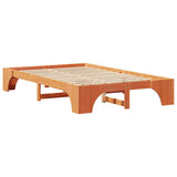 Bed Frame Wax Brown 120 x 190 cm Solid Pine Wood 872958