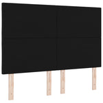 ZNTS LED Headboard Diamond Blocks Design Black 144 cm Fabric 3338516