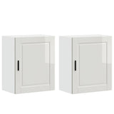 Kitchen Wall Cabinets 2 pcs Porto High Gloss White Engineered Wood 854042