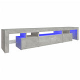 TV Cabinet with LED Lights Concrete Grey 215x36.5x40 cm 3152797