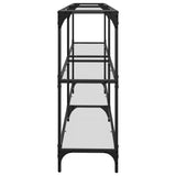 Console Table with Transparent Glass Top 194.5x30x81 cm Steel 846034