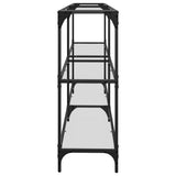 Console Table with Transparent Glass Top 194.5x30x81 cm Steel 846034