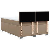 Box Spring Bed with Mattress Cappuccino 140x200 cm Faux Leather 3286127