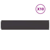 Lawn Edgings 10 pcs Black 20x103 cm Cold-rolled Steel 860154